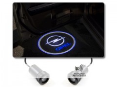 Проекция на двери с эмблемой Opel